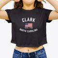 Clark North Carolina Patriot Women's Crop Top additional view 3