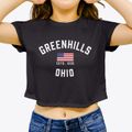 Greenhills Ohio Patriot Women's Crop Top additional view 3
