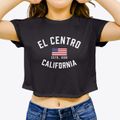 El Centro California Patriot Women's Crop Top additional view 3