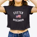 Exeter Wisconsin Patriot Women's Crop Top additional product view 3