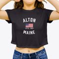 Alton Maine Patriot Women's Crop Top additional view 3