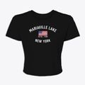 Mariaville Lake New York Patriot Women's Crop Top additional view 1