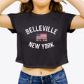 Belleville New York Patriot Women's Crop Top additional view 3