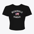Beckerville Kansas Patriot Women's Crop Top additional view 1