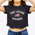 Port Arthur Wisconsin Patriot Women's Crop Top additional view 3