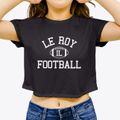 Le Roy Illinois Football Women's Crop Top additional view 3