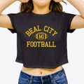 Beal City Michigan Football Women's Crop Top additional view 3