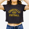 Conesville Ohio Football Women's Crop Top additional view 3