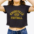 Knobsville Pennsylvania Football Women's Crop Top additional view 3