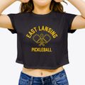 East Lansing Michigan Pickleball Women's Crop Top additional view 3