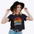 River Ridge Florida Palm Tree Sunset Women's Crop Top additional product view 2