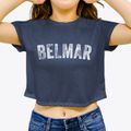Belmar New Jersey Timeless Retro Women's Crop Top additional view 3