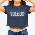 Toledo Iowa Timeless Retro Women's Crop Top additional view 3