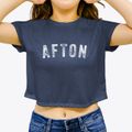 Afton Iowa Timeless Retro Women's Crop Top additional view 3