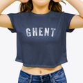 Ghent West Virginia Timeless Retro Women's Crop Top additional view 3
