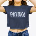 Patoka Illinois Timeless Retro Women's Crop Top additional view 3