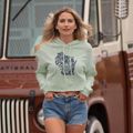 Wisconsin Mandala Cropped Hoodie Sweatshirt additional view 2