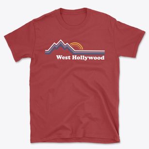 West Hollywood California Mountain View Basic T-Shirt