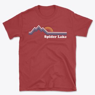 Spider Lake Wisconsin Mountain View Basic T-Shirt