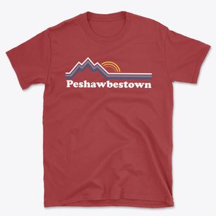 Peshawbestown Michigan Mountain View Basic T-Shirt