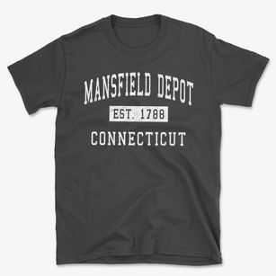 Mansfield Depot Connecticut Classic Established Basic T-Shirt