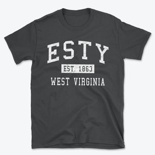 Esty West Virginia Classic Established Basic T-Shirt
