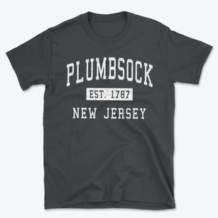 Plumbsock New Jersey Classic Established Basic T-Shirt