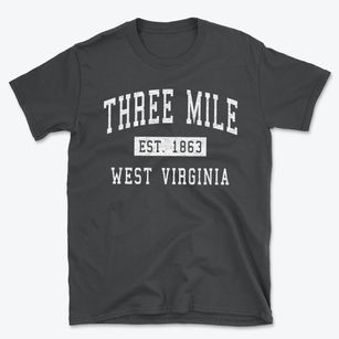 Three Mile West Virginia Classic Established Basic T-Shirt