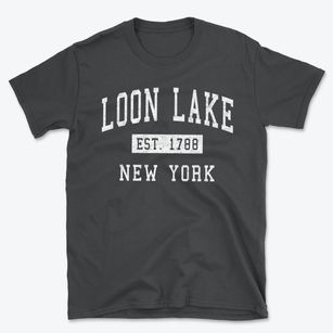 Loon Lake New York Classic Established Basic T-Shirt