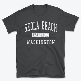 Seola Beach Washington Classic Established Basic T-Shirt