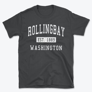 Rollingbay Washington Classic Established Basic T-Shirt