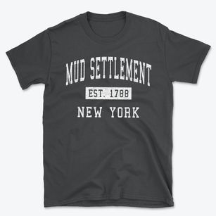 Mud Settlement New York Classic Established Basic T-Shirt