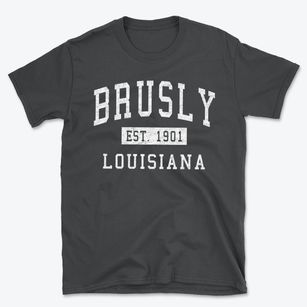 Brusly Louisiana Classic Established Basic T-Shirt
