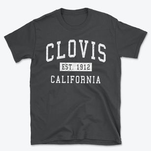 Clovis California Classic Established Basic T-Shirt