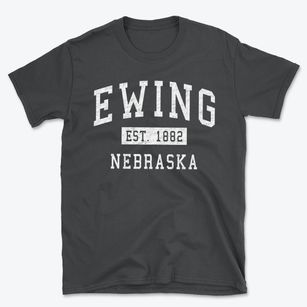 Ewing Nebraska Classic Established Basic T-Shirt
