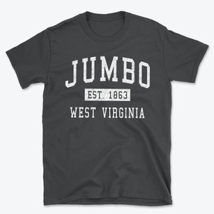 Jumbo West Virginia Classic Established Basic T-Shirt