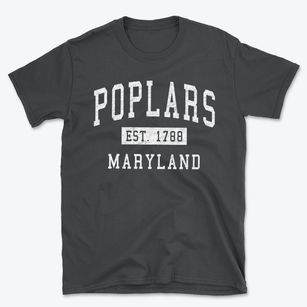 Poplars Maryland Classic Established Basic T-Shirt