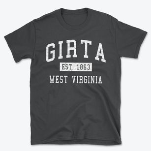 Girta West Virginia Classic Established Basic T-Shirt