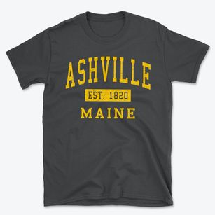 Ashville Maine Classic Established Basic T-Shirt