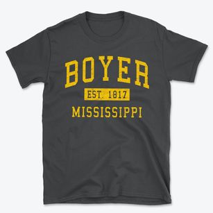 Boyer Mississippi Classic Established Basic T-Shirt