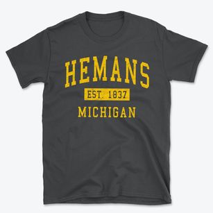 Hemans Michigan Classic Established Basic T-Shirt