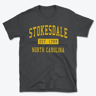 Stokesdale North Carolina Classic Established Basic T-Shirt