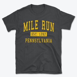 Mile Run Pennsylvania Classic Established Basic T-Shirt