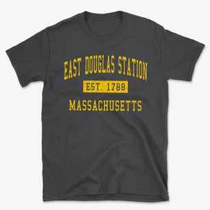 East Douglas Station Massachusetts Classic Established Basic T-Shirt