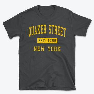 Quaker Street New York Classic Established Basic T-Shirt