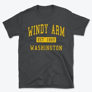 Windy Arm Washington Classic Established Basic T-Shirt