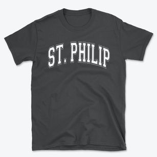 Saint Philip Of Jesus School Varsity Arch Basic T-Shirt