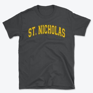 St Nicholas Parish Varsity Arch Basic T-Shirt