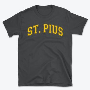 St Pius Tenth Parish Varsity Arch Basic T-Shirt