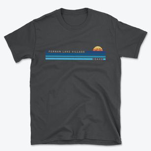 Fernan Lake Village Idaho Water View Basic T-Shirt